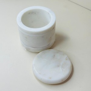 Best Selling Pure White Marble Round Jewelry Storage <b>Box</b> Quality Handcrafted Product Full Safety Use Wholesale Best Price - Product Image 1