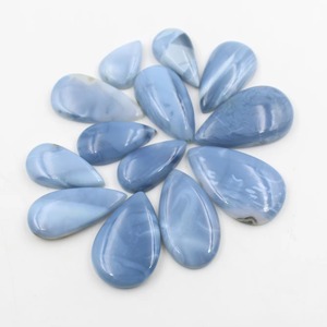 Opale bleue naturelle cabochon en forme de poire, pierre précieuse lâche de haute qualité, pierre polie en gros pour la fourniture de bijoux - Product Image 1