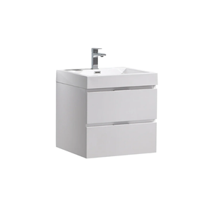 Meubles-lavabos muraux de luxe au design moderne pour salle de bain, avec tiroirs, en bois massif de chêne, pin et acacia, et vasque en céramique - Product Image 3