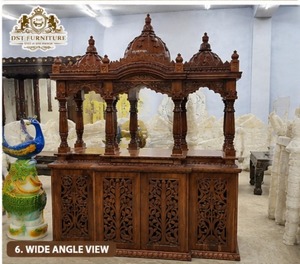 Compre Mueble de Madera de Teca para Templo Siddhivinayak, Desmontable, Tamaño Personalizado, Madera Maciza Tallada a Mano, Fabricante de Gabinetes para Pooja Ghar, EE. UU. - Product Image 4