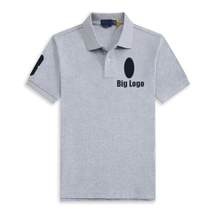 Polo à manches courtes brodé avec logo de marque, pour homme, été, haute qualité, 100% coton, décontracté, golf, grand logo - Product Image 3