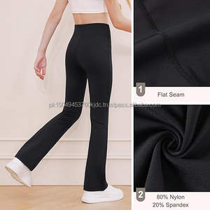 <b>High</b> <b>Waisted</b> Bootcut Girls' Flare <b>Leggings</b> <b>with</b> <b>Pockets</b> Waseem Impex Customizes Print Yoga Dance Pants - Product Image 4