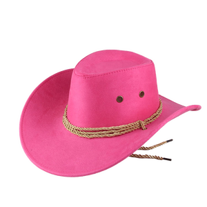 Sombrero de vaquero de gamuza sintética Zero Profit, sombrero de vaquero de cuero estilo western, sombrero de vaquera - Product Image 3