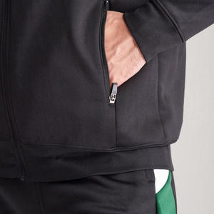 Survêtements décontractés pour hommes, ensemble deux pièces zippé, respirant, en tissu épais, couleur unie, pour le sport - Product Image 5