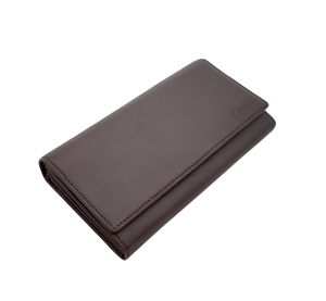 [Best Selling] Castello Genuine Cowhide Soft Leather Open Embossed Logo ALL-IN-ONE Long <b>Wallet</b> W/phone Pocket Unisex Black Brown - Product Image 2