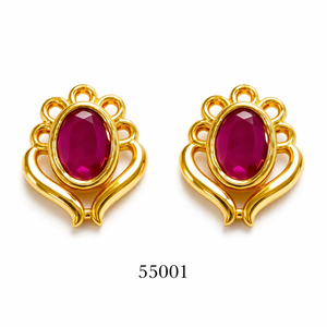 Pendientes de Oro Rosa de Lujo con Cristales de Circonita, Modernos, Ligeros y Cómodos, 100% Puro Certificado, Joyería MOLL - Product Image 1