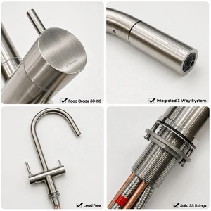 Rubinetto da Cucina Estraibile 3 Vie con Filtrazione Acqua Potabile 2 in 1 in Acciaio Inox 304 con Marchio Personalizzato - Product Image 3