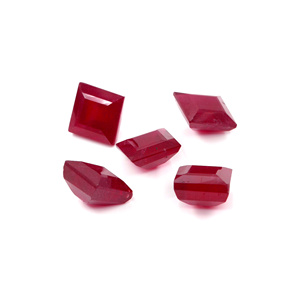 Rubis naturels de Bangkok, carrés calibrés de 7 mm, pierres précieuses de rubis naturelles facettées, prêtes à l'emploi pour la création de bijoux - Product Image 4