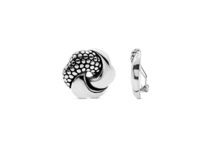 ต่างหูแบบหนีบลายจุดและลายทอแบบเรียบ - Product Image 1