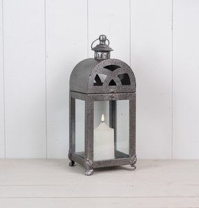 Latest Galvanized Steel <b>Lantern</b> With Handle <b>For</b> Home Decoration <b>Candle</b> Holder Farmhouse Style <b>Outdoor</b> Indoor Use - Product Image 3
