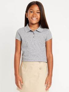 Chemises polo uniformes scolaires pour filles, manches courtes, fourniture en gros, fabrication OEM, usine d'uniformes scolaires - Product Image 1