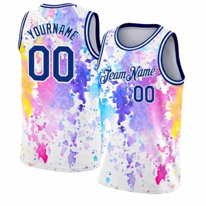 Maillots de basket vintage colorés personnalisables avec nom, respirants, livraison directe, impression 3D, débardeur décontracté d'été sans manches - Product Image 1