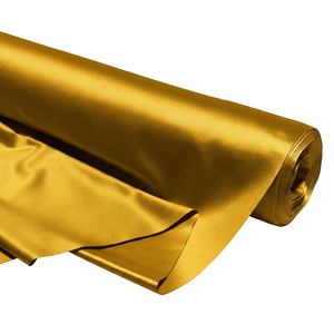 Luxury Yellow Satin Polyester Fabric for Clothing Upholstery Home Textile Garment Decorative Craft <b>Wedding</b> and Fashion Use - Product Image 1