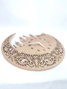 Eleve la decoración de su hogar con este reloj de pared islámico único, impresionante Reloj de pared de luna creciente para decoración del hogar - Product Image 4