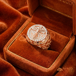 แหวนพระเยซูตรึงกางเขนสีโรสโกลด์ |   สร้อยข้อมือแบบมีจี้รูปกางเขนประดับเพชร |   เครื่องประดับทางศาสนาเคลือบทองคำสีกุหลาบ 18K - Product Image 4