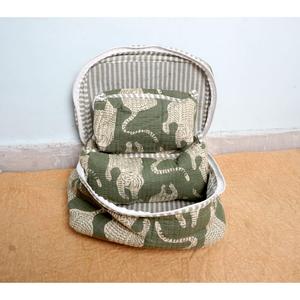 New Arrival Wholesale Handcrafted Tassel Printed 100% Cotton Zipper Closure Small Lightweight Multi-Function Eco-Friendly <b>Case</b> - Product Image 4