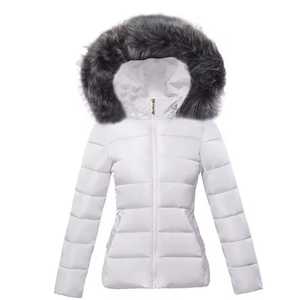 Unisex Winter <b>Light</b> Blue <b>Puffer</b> <b>Jacket</b> Front Stand Collar Zipper Closure Casual Windproof Breathable Lightweight Fleece 100% - Product Image 2
