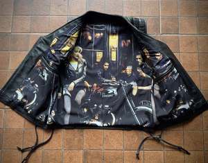 เสื้อกั๊กหนังแท้สำหรับนักขี่มอเตอร์ไซค์ (ทรง MC) - Product Image 4