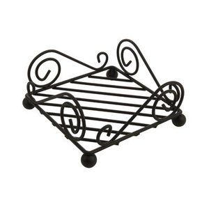 Support de serviettes de haute qualité pour table, en métal, finition mate, design simple, finition premium, plaqué noir, utilisation carrée - Product Image 1