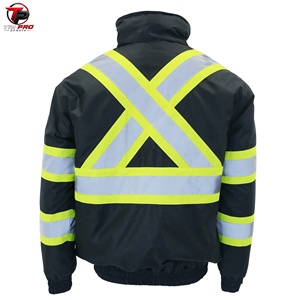 <b>Mens</b> Hi Visibility Safety <b>Jacket</b> <b>Reflective</b> Workwear Waterproof Hooded Industrial Warning Uniform OEM Custom Logo - Product Image 6