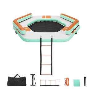 Piattaforma Galleggiante Gonfiabile in PVC 8,5 X 8,5 FT, Antiscivolo, per Uso in Mare, con Borsa da Trasporto Portatile - Product Image 1
