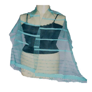 Pañuelo de Seda Transparente Tejido a Mano para Mujer con Detalles de Lentejuelas, Accesorio de Moda Femenino Elegante y de Primera Calidad, Ligero y Lujoso - Product Image 1