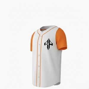 Maillot de baseball pour homme de haute qualité, respirant, séchage rapide, impression numérique, 100% polyester, col en V, manches courtes - Product Image 4