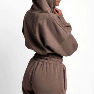 Men's Hooded Sweatshirt <b>Set</b> Solid Color French Terry Casual Jogging Pants Autumn Wear - Product Image 2