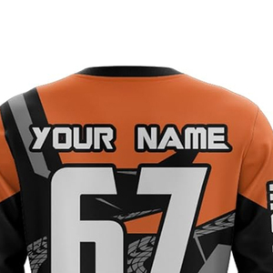 เสื้อเจอร์ซีย์มอเตอร์ครอสผู้ชาย น้ำหนักเบา ระบายอากาศได้ดี สีตามสั่ง พิมพ์โลโก้ด้วยความร้อน แห้งเร็ว แขนยาว สกรีนชื่อทีมตามสั่ง - Product Image 5