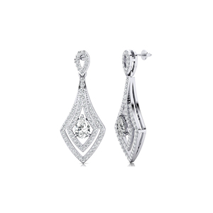Pendientes de Lujo de Oro de 14K y 18K con Diamantes Cultivados en Laboratorio, Forma de Gota Creativa, 146 Diamantes Decorativos, Certificados por IGI, Pendientes para Mujer - Product Image 5