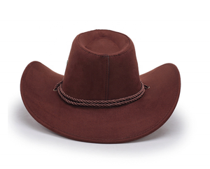 New Felt Western Cowboy Cowgirl <b>Hat</b> <b>Men</b> Women Ethnic Roll-up Brim Outdoor Travel <b>Fedora</b> <b>Hat</b> - Product Image 2