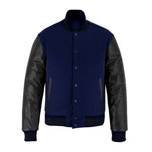 Veste d'hiver à manches longues personnalisée, dernières tendances, modèle uni, style universitaire, pour hommes, vente en gros 2026 - Product Image 1