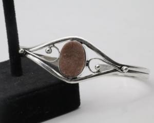 Bracelets manchette Druzy en argent allemand, bracelet manchette ouvert réglable en pierre Druzy, bijoux fantaisie en pierres précieuses pour femme - Product Image 4