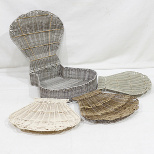 Plateaux écologiques faits à la main en forme de coquillage, paniers en jonc de mer naturel, marque Artex Dong Thap, origine Vietnam, pour la maison et la cuisine - Product Image 1
