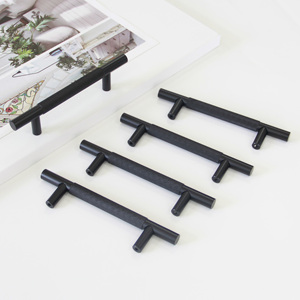 Tiradores de Aleación de Zinc Moleteados Negro Mate a Precio de Fábrica para Gabinetes de Cocina, Muebles de Baño y Mesitas de Noche - Product Image 1