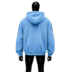Sweat à capuche graphique Blue Angel vintage oversize streetwear, motif ailes célestes, effet délavé, design artistique épais, pour l'automne - Product Image 2