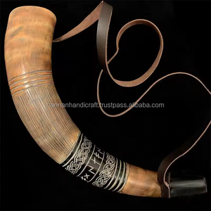 Portavasos de Cuero Pulido Estilo Animal con Taza de Cuerno para Bebedores Religiosos y Amantes de los Vikingos - Product Image 4