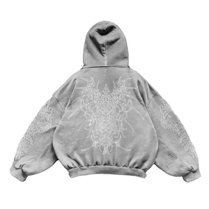 Sudadera con Capucha Gótica para Hombre, Talla Grande, 100% Algodón, Felpa Francesa, Transpirable, con Bolsillo Frontal, Diseño Vintage, Estilo Invernal - Product Image 5