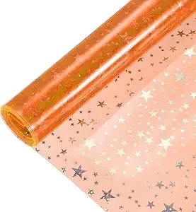 Rouleau holographique brillant orange, autocollant, OEM, vente en gros, film artisanal, autocollants muraux, scrapbooking, designs personnalisés, cadre photo - Product Image 4