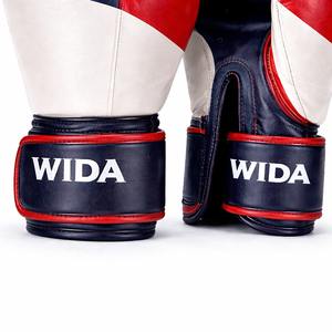 Guantes de Boxeo Muay Thai Profesionales con Logotipo Personalizado, de Cuero, Antideslizantes, con Correa de Muñeca Ajustable, Cómodos y de Secado Rápido, para Artes Marciales - Product Image 5