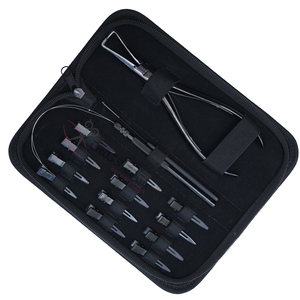 Professional Black Hair <b>Extension</b> Tools Kit with 7 In <b>Beads</b> Removal Plier 12pcs Sectioning Clips Hair Loop Tool Pulling Hook Set - Product Image 1