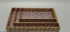 Bandeja de servicio MDF impresa a mano de la mejor calidad al mejor precio Bandeja de servicio decorativa impresa a mano hecha a mano - Product Image 6