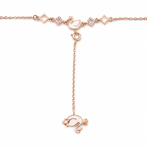 18kt <b>Gold</b> Initial Letter Charm Bracelet Ring <b>Set</b> with Cubic Zirconia High Polish Personalized Fashion Jewelry for Women Daily - Product Image 3