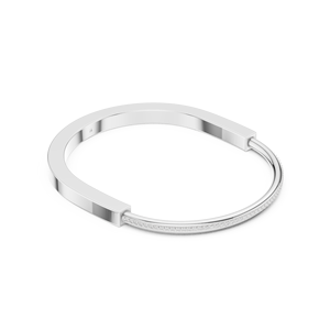 Brazalete Minimalista Plano con Diamantes para Hombre – Brazalete de Alambre con Pavé de Diamantes Cultivados en Laboratorio VVS DEF CVD en Oro de 9K, 10K, 14K y Plata 925 - Product Image 2