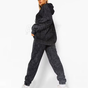 Survêtement délavé à l'acide de qualité fiable, tissu doux, coupe confortable, idéal pour un usage quotidien, construction de haute qualité. - Product Image 2