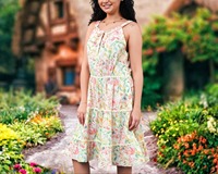 Robe Courte Fleurie en Coton Tissé 100% pour Femme, Qualité Supérieure, Coupe Ajustée, Respirante, Écologique, Style Vintage, Coupe Trapèze, Idéale pour les Fêtes (ODM)