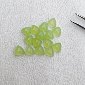 8mm naturel vert calcédoine trillion lisse cabochon poli à la main pierres précieuses en vrac au prix du revendeur de gros régulier en ligne - Product Image 1