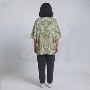 T-shirt décontracté vert clair à col rond et manches courtes pour femme, 100 % coton respirant, avec logo imprimé, idéal printemps-été - Product Image 2