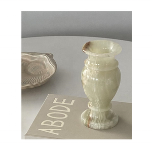 Jarrón de ónix de mármol blanco de alta calidad, el mejor tipo de piedra disponible al por mayor - Product Image 6