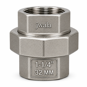 Unión de Tubería Industrial de 32 mm (1-1/4 Pulgadas) BSP SS304, Accesorio de Acero Inoxidable para Procesamiento Químico y Sistemas de Transferencia de Fluidos - Product Image 3